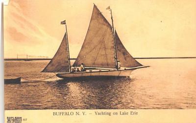 Yachting on Lake Erie Buffalo, New York Postcard