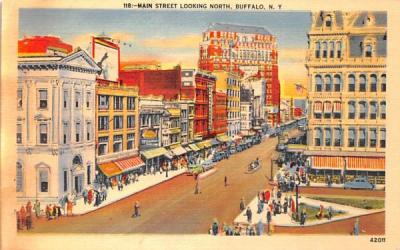 Main Street Buffalo, New York Postcard