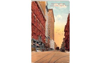 Pearl & Seneca Streets Buffalo, New York Postcard