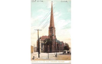 St Paul's Cathedral Episcopal Buffalo, New York Postcard