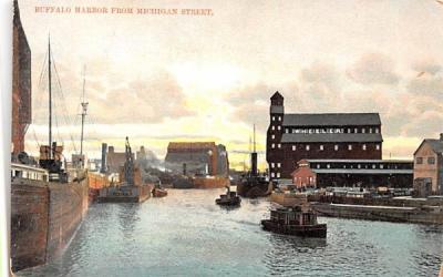 Buffalo Harbor New York Postcard