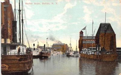 Harbor Scene Buffalo, New York Postcard