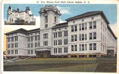New Masten Park High School Buffalo, New York Postcard