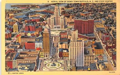 Aerial View Buffalo, New York Postcard