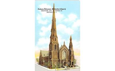 Asbury Delaware Methodist Church Buffalo, New York Postcard