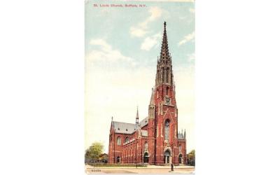 St Louis Church Buffalo, New York Postcard