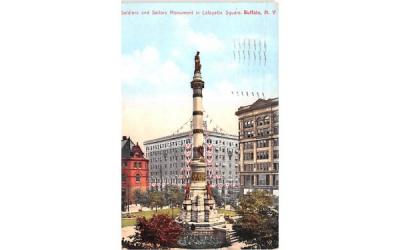 Soldiers & Sailors Monument Buffalo, New York Postcard