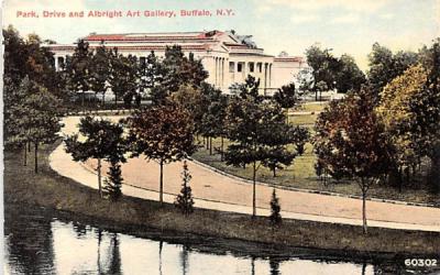 Park, Drive & Albright Art Gallery Buffalo, New York Postcard