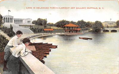 Lake in Delaware Park Buffalo, New York Postcard