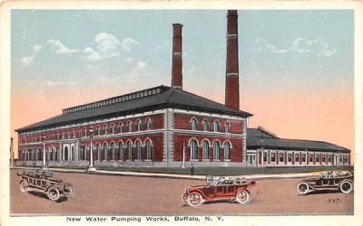New Water Pumping Works Buffalo, New York Postcard