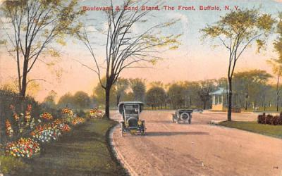 Boulevard & Band Stand Buffalo, New York Postcard