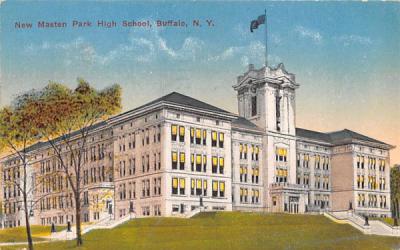New Masten Park High School Buffalo, New York Postcard