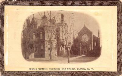 Bishop Colton's Residence & Chapel Buffalo, New York Postcard