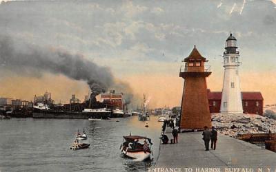 Entrance to Harbor Buffalo, New York Postcard