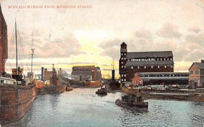 Buffalo Harbor New York Postcard
