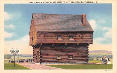 Period Block House Bemis Heights, New York Postcard