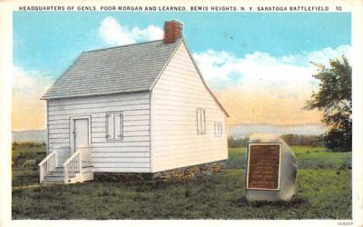 Headquarters of Genls Poor Morgan & Learned Bemis Heights, New York Postcard