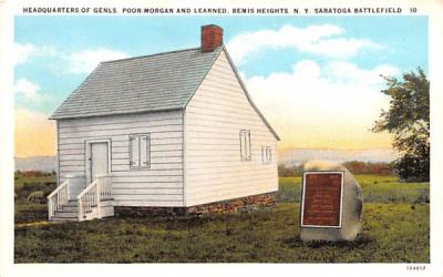 Headquarters of Genls Poor Morgan & Learned Bemis Heights, New York Postcard