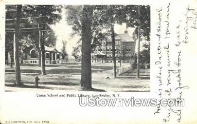 Union School & Public Library - Cambridge, New York NY Postcard