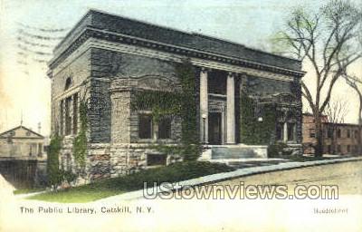 The Public Library - Catskill, New York NY Postcard