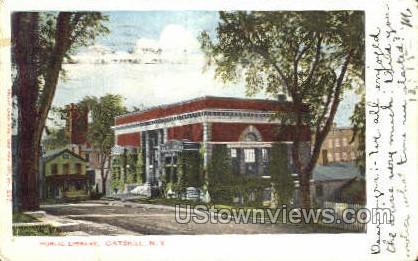 Public Library - Catskill, New York NY Postcard