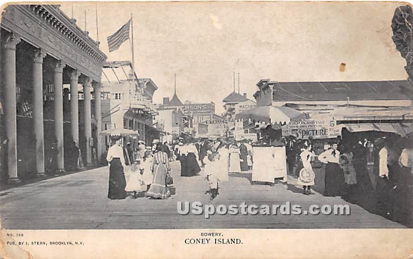 Bowery - Coney Island, New York NY Postcard