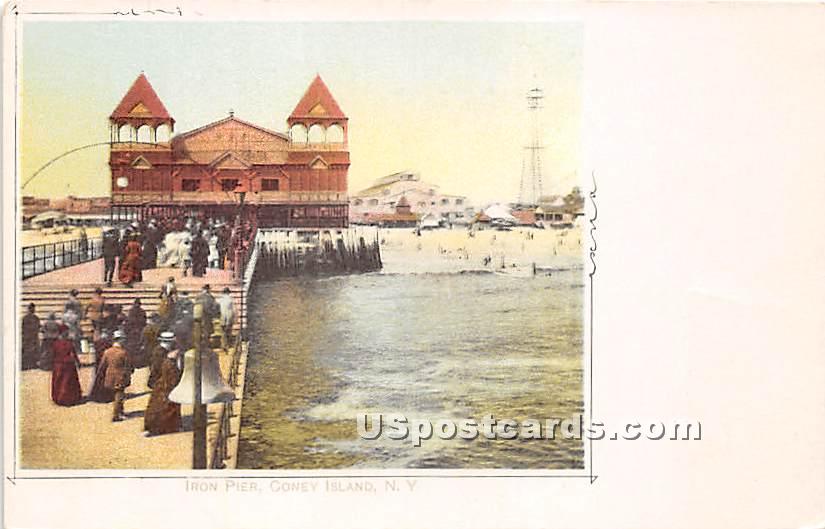Iron Pier - Coney Island, New York NY Postcard
