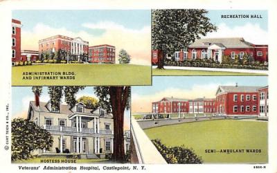 Administration Building & Infirmary Wards Castle Point, New York Postcard