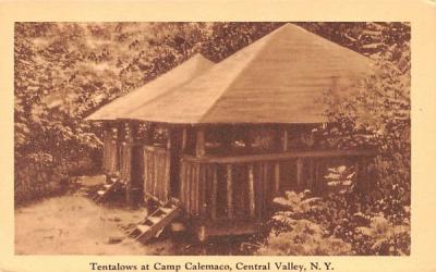 Tentalows at Camp Calemaco Central Valley, New York Postcard