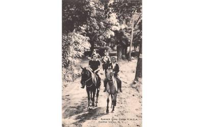Trail Ride Central Valley, New York Postcard