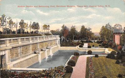 Sunken Garden & Swimming Pool Central Valley, New York Postcard