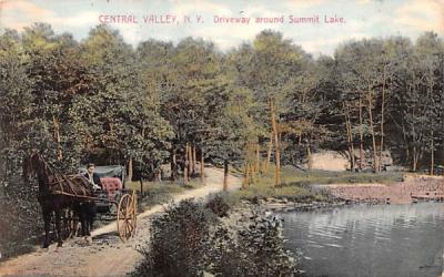 Driveway around Summit Lake Central Valley, New York Postcard