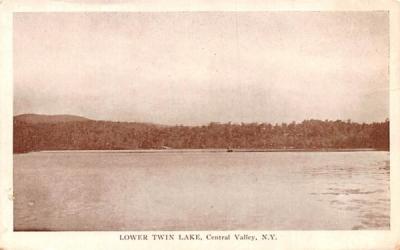 Lower Twin Lake Central Valley, New York Postcard