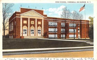 High School Cornwall, New York Postcard