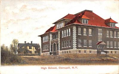 High School Cornwall, New York Postcard