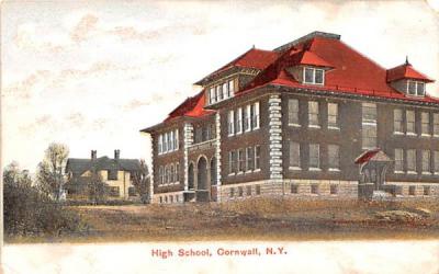 High School Cornwall on Hudson, New York Postcard