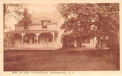 Residence of Geo Cuddeback Cuddebackville, New York Postcard