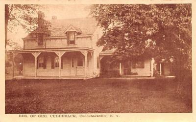 Residence of Geo Cuddeback Cuddebackville, New York Postcard