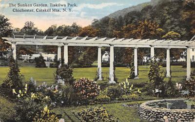 Sunken Garden Tiskilwa Park Chichester New York Postcard