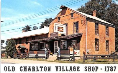 Old Charlton Village Shop 1787 New York Postcard