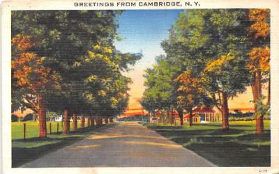 Greetings from Cambridge, New York Postcard