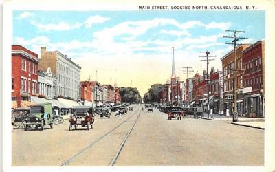 Main Street Canandaigua, New York Postcard