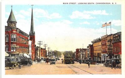 Main Street Canandaigua, New York Postcard