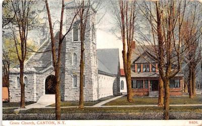 Grace Church Canton, New York Postcard