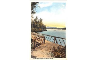 Simonson Bridge Caroga Lake, New York Postcard