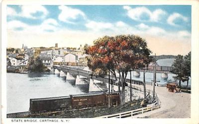 State Bridge Carthage, New York Postcard
