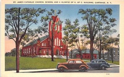 St James Catholic Church Carthage, New York Postcard