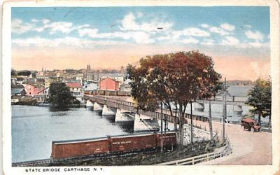 State Bridge Carthage, New York Postcard