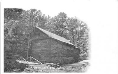Shady Glen Log Cabin Catskill Mountains, New York Postcard