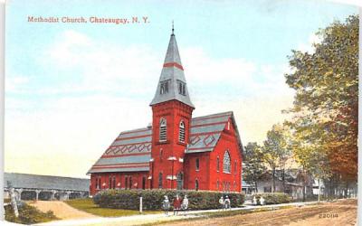 Methodist Church Chateaugay, New York Postcard